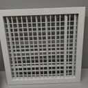 10"w X 10"h Adjustable AIR Supply Diffuser - HVAC Vent Cover Sidewall or Ceiling - Grille Register - High Airflow - White [Outer Dimensions: 11.75"w X 11.75"h]