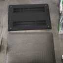 KEROM Compatible with Crocodile MacBook Pro 13 Inch Case 2026 2022-2016 M2 M1 A2338 A2289 A2251 A2159 A1989 A1706 A1708, Textured Alligator Skin Snakeskin PU Leather Hard shell & Keyboard Cover, Black