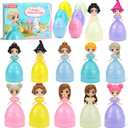 12PCS Pre Filled Easter Eggs Gifts for Kids with Transforms into Princess Toys Easter Basket Stuffers Easter Eggs Hunt Easter Party Favor Prize Classroom Rewards Toys for Girls (Blue)