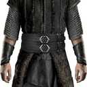 HiiFeuer Viking Wide Belt, Medieval Faux Leather Armor Belt, Knight Corset Belt, LARP Halloween Costume
