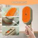 4 in 1 Cat Steam Brush for Shedding, Rechargeable Pet Groomer Brush with Steam, Multifunctional Anti-Static Hair Removal Comb for Cats and Dogs, Used for Massage, Cleaning, Shedding & Combing (White)