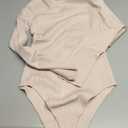 MEROKEETY Women's Long Sleeve Ribbed Bodysuits Crew Neck Slim Body Suits 2025 Knit Sweater Tops L