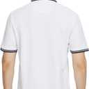 Men's Pique Polo Shirts Long Sleeve Cotton Blend Tipped Casual Collared Polo Shirts Business Classic Fit