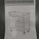 3 Tray Tool Cart with Drawers, 400 LBS Capacity Rolling Tool Carts on Wheels, Heavy Duty Utility Cart with Pegboard, Mechanic Tool Storage Cart for Garage, Warehouse and Repair Shop, Orange