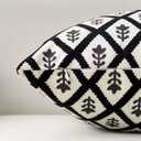 2 x Black Throw Pillow Covers Black and White Pillow Covers 18x18 for Couch Modern Farmhouse Block Print Cushion Cases Grey Boho Home Decor for Sofa Chair Bedroom Living Room Gray