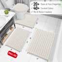 Arotive Luxury Bathroom Rugs 59x35, Extra Soft Thick Absorbent Shaggy Chenille Bath Rugs, Non-Slip Machine Wash Dry, Bath Mats for Bathroom Floor, Tub and Shower, Home Decor Accessories, Ivory