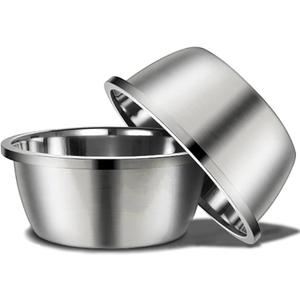 Stainless Steel Large Dog Bowl Set of 2, with 176 oz (24cup) High Capacity Metal Dog Food Bowls,Desirable Water and Food Bowls for Large, X-Large, and Giant Dogs,Heavy Duty, BPA-Free (Primary Colors)