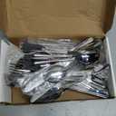 KIKCOIN 40 Pack Silverware Set for 8, Food-Grade Stainless Steel Flatware Set, Mirror Polished Spoons And Forks Knife Set, Heavy Duty Cutlery Utensils Set for Home Kitchen Restaurant Wedding