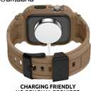 amBand Compatible with Apple Watch Series 9/8/7/6/5/4 & SE 3/2/1 41mm/40mm Band Case for Men, M1 Sport Rugged Case with Strap Military Protective Cover Bumper for iWatch 41/40 mm - Desert Tan