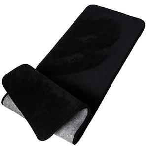 Black Memory Foam Bathroom Runner Rug Long Narrow Bath Mat Non Slip Soft Absorbent Washable Plush Microfiber Bathrug，24" x 72"