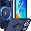 CASEKOO Ultra-Magnetic Stand for iPhone 17 Pro Case [Military Drop Protection] [Compatible with MagSafe] Shockproof Translucent Matte Slim Ring for iPhone 17 Pro Phone Case 6.3", Blue