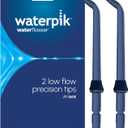 Waterpik Genuine Precision Low-Flow Tips Replacement for the WP-360 Cordless Handheld Water Flosser (Formerly Classic Jet) Refill Heads Nozzles JT-360E, 2 Count, Blue