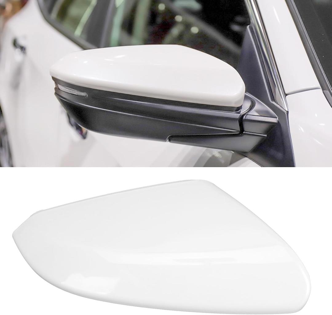 Right Passenger Side Mirror Cover Caps Compatible with 2016 2017 2018 2019 2020 2021 Honda Civic 2019 2020 2021 2022 Insight Mirror Caps Paintable White Replace# 76201-TBA-A11