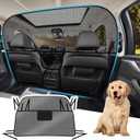 Dog Car Barrier Behind Front Seat, 61.4" Wide Car Pet Barrier One-Piece Design, Dog Car Divider Back Seat Barrier for Full-Sized SUV, Large Car and Pickup