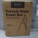 DJAR Portable Plein Air Art Easel, Beechwood Adjustable Travel French Easel with Aluminum Tripod & Nylon Storage Bag for Artists, Adults, Walnut