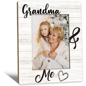 Beliran Grandma Picture Frame 5x7, Grandmas Gifts Photo Frame, Christmas Mothers Day Birthday Gifts for Grandmas from Grandkids, Grandma and Me Wooden Picture Photo Frames for Desk Home Room Decor