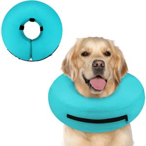 Supet Inflatable Dog Cone for Dogs to Stop Licking, Dog Neck Donut Collar Recovery E Collar to Stop Licking, Soft Pet Cone for Small Medium Large Dogs
