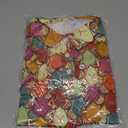 Golf Polo Shirts for Men Athletic Golf Polos Short Sleeve Performance Golf Shirts (Medium, Retro Floral Orange)