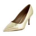 Sam Edelman Women's Vienna Pump Amber Gold Leather 6 Medium