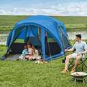 DMH OUTDOORS 8 Person Tents for Camping Cabin Tent with Screen Porch, Weatherproof Family Tent with Rainfly & 5 Mesh Windows, Windproof Car Camping Tent with Carry Bag for Outdoor Camping Hiking