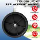 6-Inch Boat Trailer Jack Wheel Replacement Trailer Tongue Jack Wheel Hitch Utility Replacement Parts Jack Wheel 1200lb Capacity
