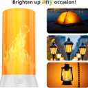 2PCS LED Flame Light, USB Rechargeable Flame Lamp with Remote & Timer, Waterproof Dimmable Flameless Candles Light for Home Party Garden Camping Halloween Christmas Decoration