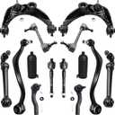 Detroit Axle - 14pc Front End Suspension Kit for 2010-2012 Ford Fusion Mercury Milan, 2011-2012 Lincoln MKZ, 6 Control Arms w/Ball Joints 2 Sway Bars 4 Tie Rods 2 Boots Replacement