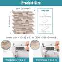 Nicesungdeco Peel and Stick 3D Natural Stone Mosaic Backsplash Tiles, 12" x 12" 5-Sheet Backsplash Self Adhesive Tiles for Kitchen Fireplace Vanity (Grey Gold)