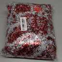 50Ft Christmas Tinsel Garland, Red Snowflake Metallic Twist Garland for Xmas Tree Decorations, Tinsel for New Year Party Ceiling Hanging Decorations Indoor and Outdoor Decor