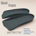 Heel Cups for Men's and Women's Heel Pads for ShoesShock Absorbing Lightweight for Heel Pain, Heel Spurs (Gray, Men 5-9 Women 7-10.5)