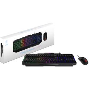 MSI Forge GK100 Combo – Gaming RGB Keyboard & Mouse Set, 19-Key Anti-Ghosting, 6400 DPI Optical Sensor