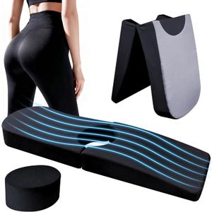 BBL Bed After Surgery for Sleeping, Larger Ergonomic BBL Pillow with Hole, High-Density Support Foam Brazilian Butt Lift Recovery Mattress with Removable Cover - Black (85.7x21.6x6.7in)