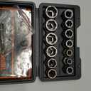 THINKWORK Bolt Extractor Kit, 13+1 Pieces Nut Extractor Socket Set, 3/8" Drive Rounded Bolt Remover, Lug Nut Removal Tool for Damaged, Rusted, Rounded-Off, Stripped Fasteners