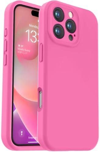 Vooii Compatible with iPhone 16 Pro Max Case, Liquid Silicone Upgrade [Camera Protection] [Soft Anti-Scratch Microfiber Lining] Shockproof Phone Case for iPhone 16 Pro Max 6.9 inch - Pitaya