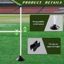 TNZMART 4.9 FT and 3.3 FT White Agility Poles Adjustable Hurdles for Soccer Football Speed Training Equipment Track and Field
