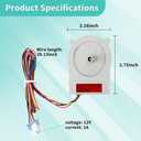 EAU63923601 ODM-001F-4 Refrigerator Condenser/Evaporator Fan Motor,Ice Maker Blower Double Door Fan DC Motor Compatible with LG Haier Refrigerator LFXS26596S PS12383669 EAP12383669