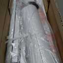 MAF 16 Inch Queen Size Bed Frame White with Round Corner Legs Mattress Slide Stopper No Box Spring Needed Heavy Duty Metal Platform Bed Frames Under-Bed Storage Space, 3000 LBS Steel Slats Support