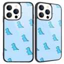 Compatible with iPhone 15 Case Blue Dinosaur for Girls Women