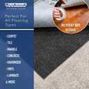 6' x 9' Non-Slip Rug Pad, Reversible Gripper, Non Skid Pads for Hardwood, Vinyl, Tile, Laminate Floors, Keep Area Rugs Secure, Natural Materials Safe for Indoor Flooring, Thick
