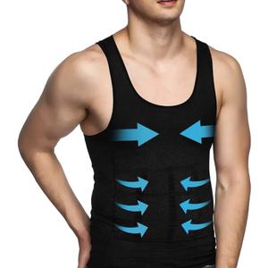 Mens Body Shaper Slimming Vest Compression Tank Top Shapewear Shirt, M