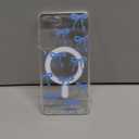 UEEBAI Magnetic for Samsung Galaxy A16 4G/5G Case, Bow Case Compatible with MagSafe, Wireless Slim Clear Ribbon Aesthetic Phone Cover Anti-Yellowing Shockproof Protective Cover for Women Girl - Blue