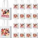 Locmeo 20 Pcs Women's History Month Bags Bulk International Women's Day Gifts 8.7'' Womens Empowerment Tote Bags Reusable Non Woven Handbag for Freedom Feminism Holiday Supplies, White