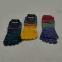 Crew Toe Sock, Cotton Ankle Sock & Stocking, Arch Support, Running Five-Toe Design(3&6pairs) (Small)