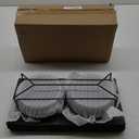 Ceramic Dog and Cat Bowl Set with Stand, 3.6 Cups Dog Food and Water Bowl Suitable for Small and Medium Pets (28.7oz Black)