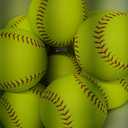 Bucket of 13 Practice Softballs, Official Size and Weight Slowpitch Softball Unmarked Leather Covered Youth Fastpitch Ball Sports Ball for Games, Practice and Training, Yellow