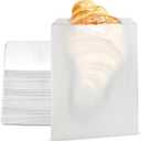 Culinware Paper Sandwich Bags, Glassine Lined Wax Paper Bag, 1000pcs, 6 x 7 x 0.75  Food Grade Grease-Resistant Food Bags for Cookies, Pastries, Snacks, French Fries