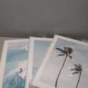 Framed Coastal Coral Wall Art for Living Room, Large Navy Blue Watercolor Coral Artwork for Walls, 3 Piece Minimalist Ocean Beach Marine Plants Pictures Prints for Bedroom Hallway Wall Decor, 16x24 In