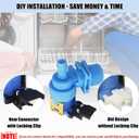 UPGRADED W10327249 WPW10327249 Dishwasher Water Inlet Valve, Dishwasher Water Valve Replacement Part W10316814 W11130743