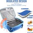 Genteen Lunch Box Kids,Insulated Lunch Bag Kids Boys Girls,Soft Bag Small Cooler Back to School Thermal Meal Tote Kit Lunch Box for School,Work,Outdoor (Blue)