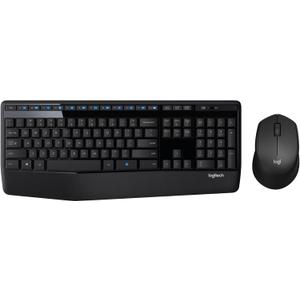 Logitech MK345 Wireless Combo Full-Sized Keyboard with Palm Rest and Comfortable Right-Handed Mouse, 2.4 GHz Wireless USB Receiver, Compatible with PC, Laptop,Black (1 Pack)